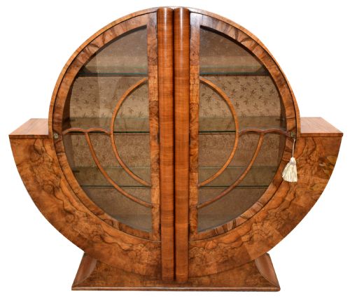 Art Deco Display Cabinet in Walnut, C1930s