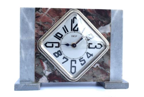 Art Deco French Marble Clock by Dep, C1930's