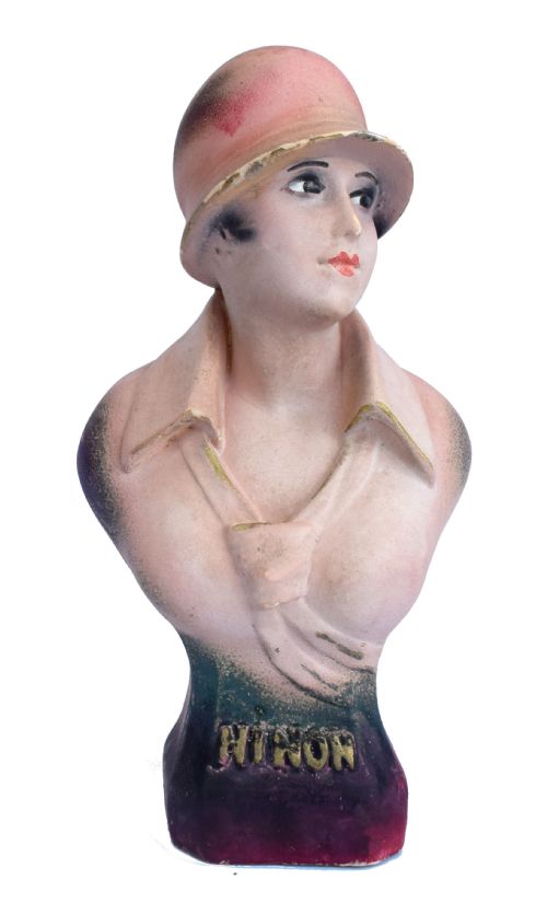 Original Art Deco Shop Counter Display Bust, C1930