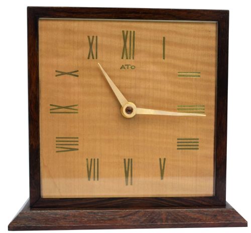 Art Deco Modernist Mantle Clock by Ato, 1930'S