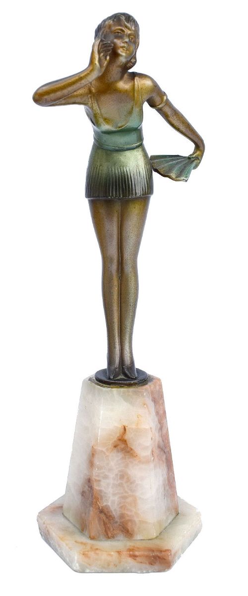Art Deco Cold Painted Spelter Figure, C1930