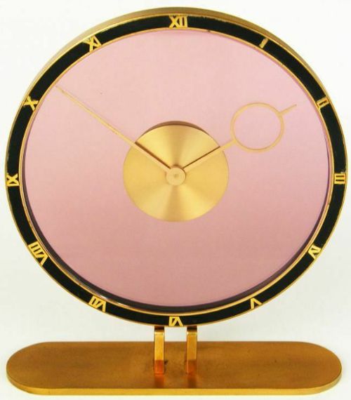 Art Deco Bronze and Glass Clock by Kienzle, C1930's