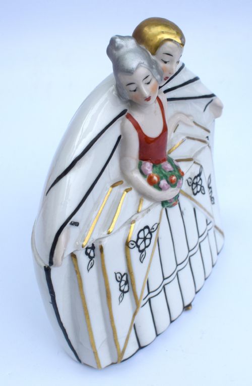ART DECO FIGURAL POWDER BOX GERMANY C1930 - ADDITIONAL PHOTO 2