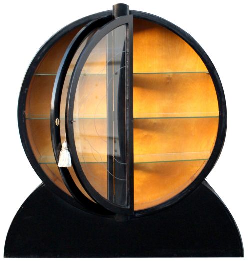 fig 1. Art Deco Ebonized Display Cabinet, c1930