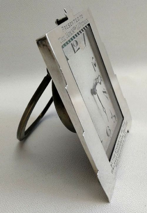 fig 4. Art Deco Solid Silver Cased Easel Desk Clock, c1932