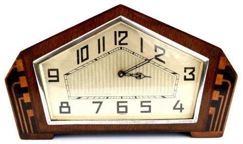 Art Deco Walnut Mantle Clock, C1930s