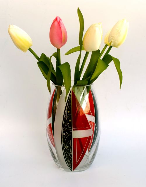 Art Deco Glass Vase by Karl Palda, C1930