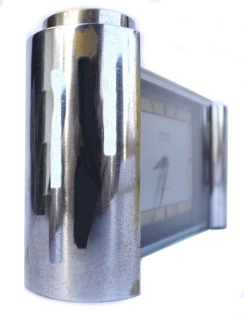 ART DECO MODERNIST 8 DAY CHROME CLOCK BY CYMA C1930 - ADDITIONAL PHOTO 2