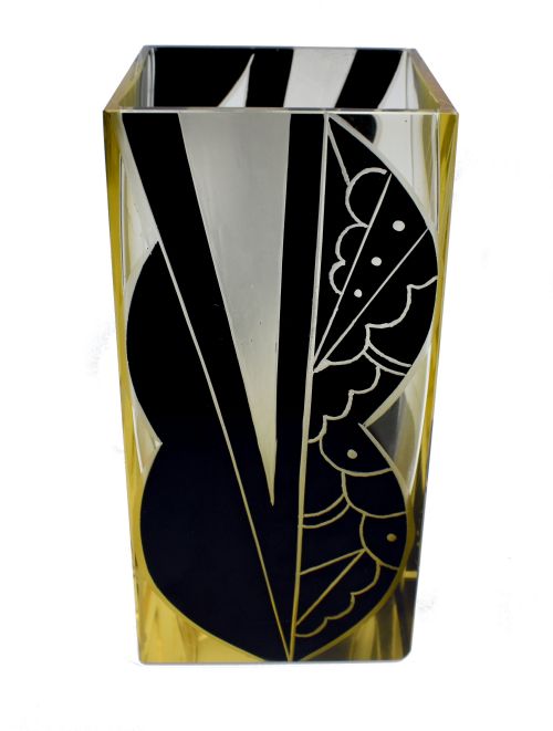 ART DECO CZECH GLASS VASE C1930 - ADDITIONAL PHOTO 3