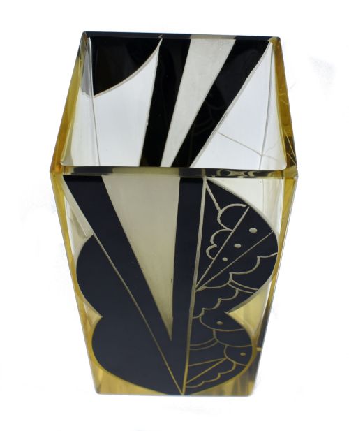ART DECO CZECH GLASS VASE C1930 - ADDITIONAL PHOTO 4