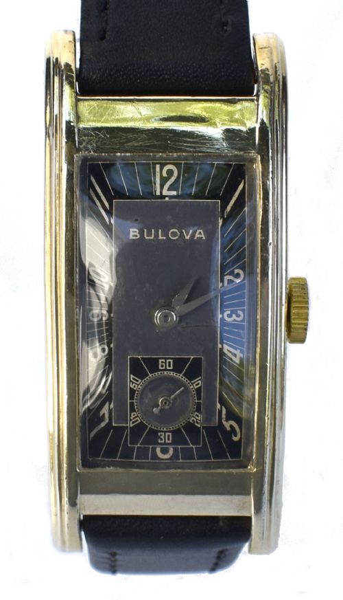 fig 1. Art Deco 10k Gold Filled Gents Wrist Watch, C1939
