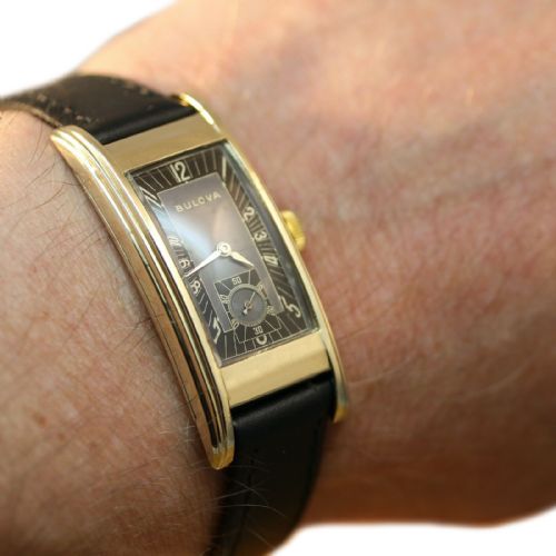 fig 4. Art Deco 10k Gold Filled Gents Wrist Watch, C1939