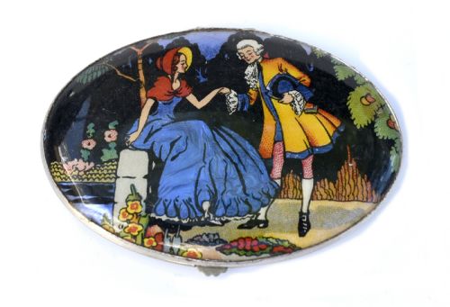 Art Deco Gwenda 1930'S Art Deco Ladies Powder Compact