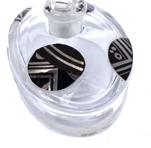 ART DECO GLASS ENAMEL LADIES PERFUME BOTTLE C1930 - ADDITIONAL PHOTO 6