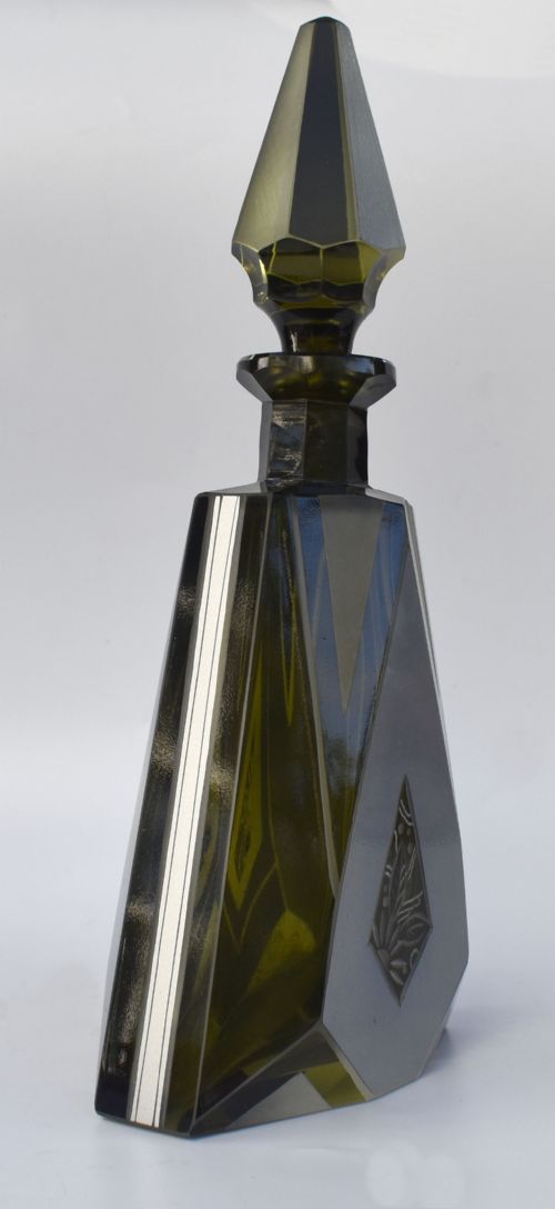 ART DECO CZECH GLASS DECANTER SET C1930 - ADDITIONAL PHOTO 3