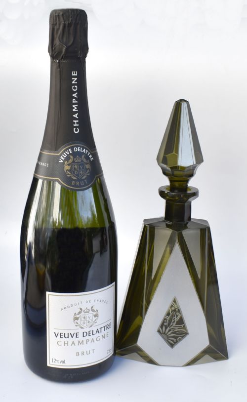 ART DECO CZECH GLASS DECANTER SET C1930 - ADDITIONAL PHOTO 6