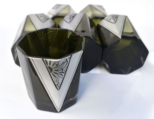 ART DECO CZECH GLASS DECANTER SET C1930 - ADDITIONAL PHOTO 10