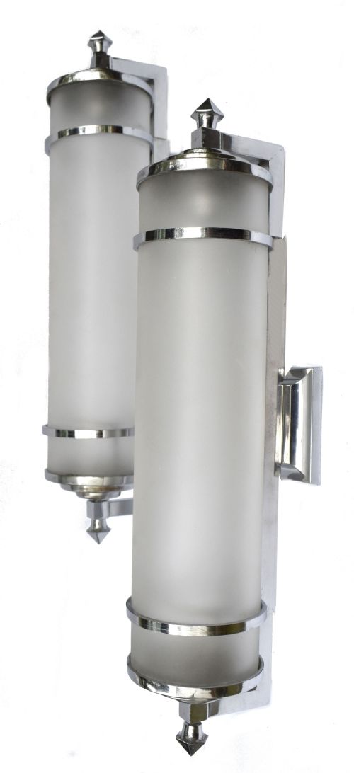 Art Deco Matching Pair of Modernist Wall Lights, C1930