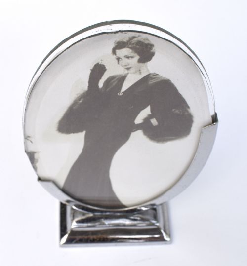 ART DECO CHROME GLASS FREE STANDING PICTURE FRAME C1930 - ADDITIONAL PHOTO 3