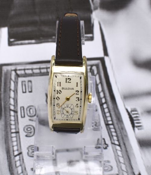 Art Deco Gents 10k R Gold Wristwatch by Bulova, 'Minute Man' C1937, Serviced