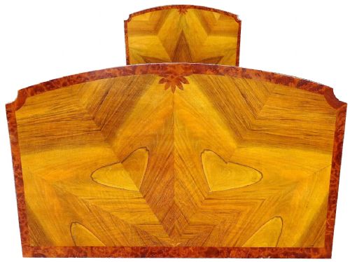 Art Deco Walnut Single Bed, C1930s