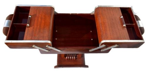 ART DECO FRENCH WORK BOX ON STAND CIRCA 1930 - ADDITIONAL PHOTO 10