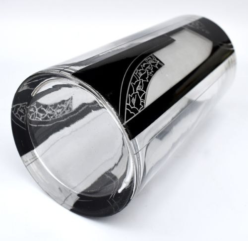 ART DECO TALL GLASS ETCHED VASE C1935 - ADDITIONAL PHOTO 5