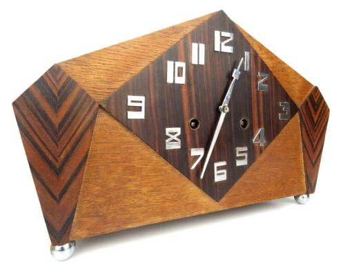ART DECO MANTEL CLOCK BY PFEILKREUZ JUNGHANS C1930 - ADDITIONAL PHOTO 1