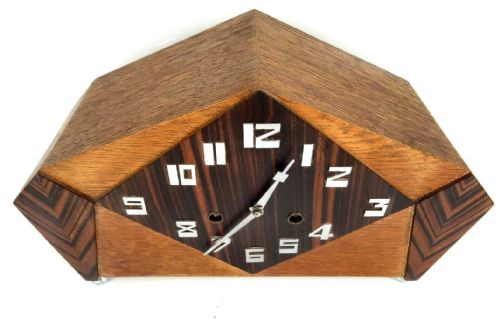ART DECO MANTEL CLOCK BY PFEILKREUZ JUNGHANS C1930 - ADDITIONAL PHOTO 3
