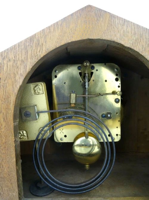 ART DECO MANTEL CLOCK BY PFEILKREUZ JUNGHANS C1930 - ADDITIONAL PHOTO 5
