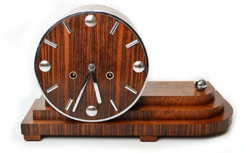 Art Deco Bauhaus Mantel Clock, Junghans, C1930