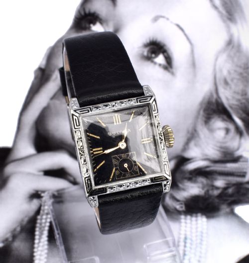 Art Deco, C1928 14k White Gf Gents Watch, Newly Serviced, Made by Bulova