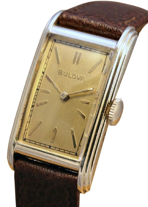 ART DECO GENTS 10K GF WRISTWATCH BY BULOVA C1937 - ADDITIONAL PHOTO 1