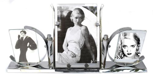 Art Deco Triple Chrome Photograph Frame, C1930's