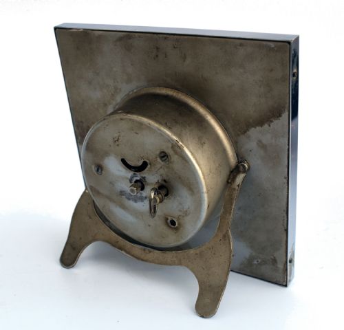 ART DECO CHROME DESK CLOCK NEWPORT C1930 - ADDITIONAL PHOTO 5