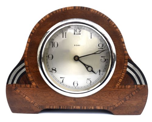 Art Deco 8 Day Small Mantle Clock, C1930