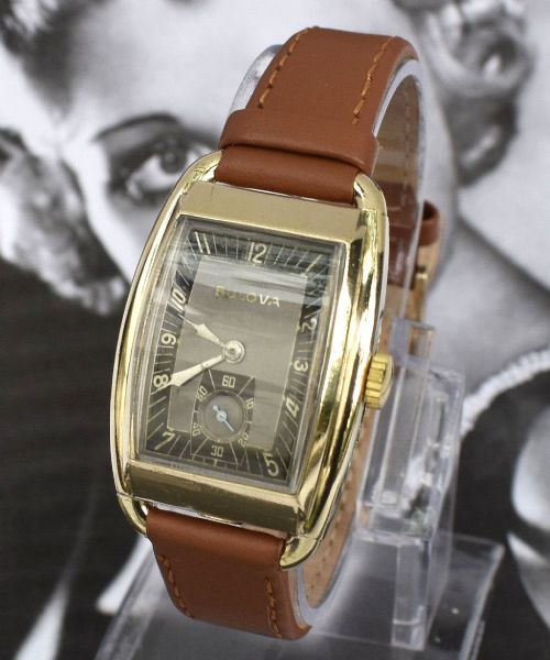 Art Deco Gents 10k Gf Bulova Wrist Watch, C1939