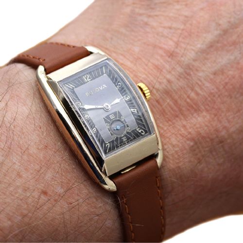 fig 1. Art Deco Gents 10k GF Bulova Wrist Watch, c1939
