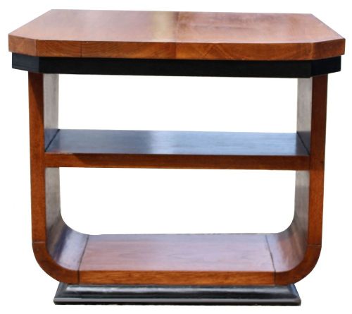Art Deco Two Tier U Base Occasional Table, C1930