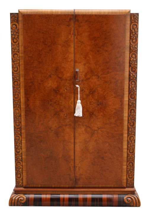 Art Deco Stylish Tallboy Wardrobe, C1930