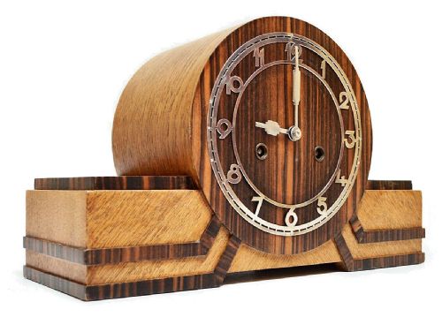fig 1. Art Deco Mantel Clock By Junghans, Germany, c1930