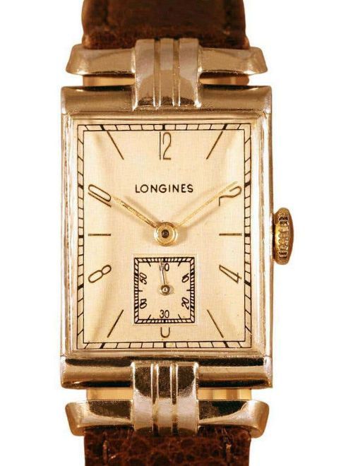 Art Deco 10k Gf Gents Wristwatch by Longines, Serviced, C1942