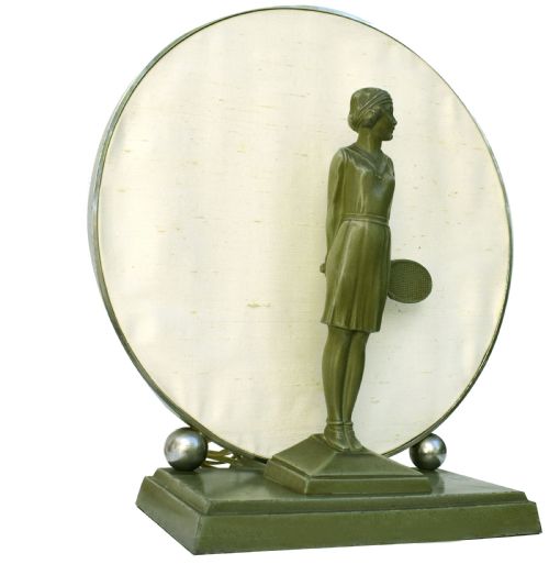 ART DECO ORIGINAL LARGE TABLE LAMP ' THE TENNIS PLAYER' C1930 - ADDITIONAL PHOTO 4