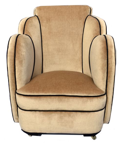 Art Deco Epstein Cloud Back Armchair, C1930