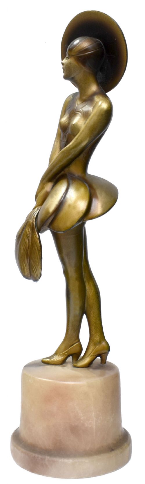 fig 1. Art Deco Spelter Figure Attb Lorenzl, c1930