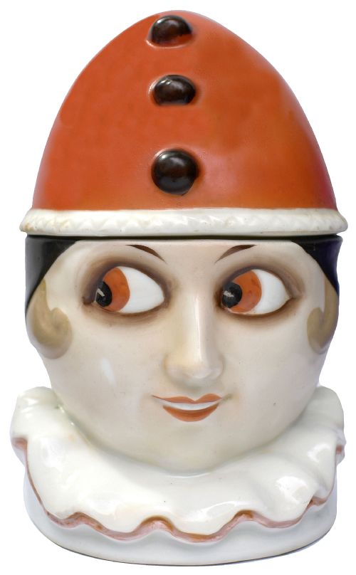 Art Deco Porcelain Lidded Jar, German, C1930