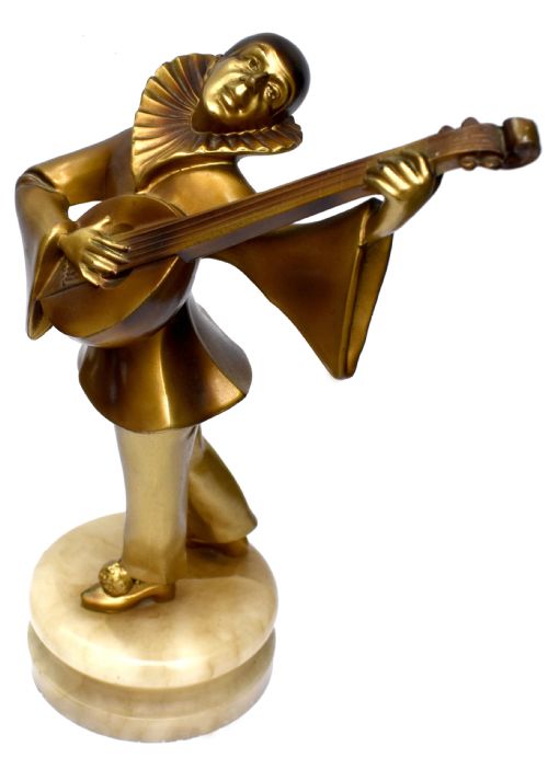 ART DECO MANDOLIN PLAYER BY JOSEF LORENZL C1930 - ADDITIONAL PHOTO 3