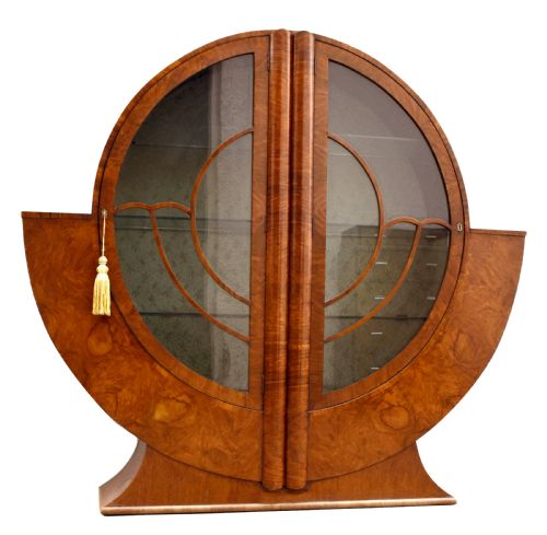 Art Deco Display Cabinet in Walnut, C1930s