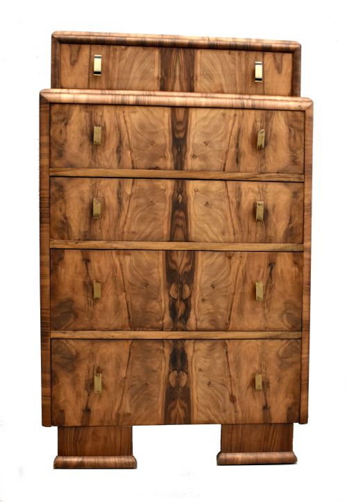 Art Deco Skyscraper Chest of Five Drawers, C1930