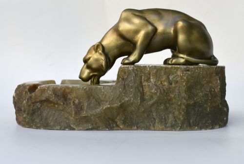 Art Deco Spelter Figural Desk Piece, 1930'S